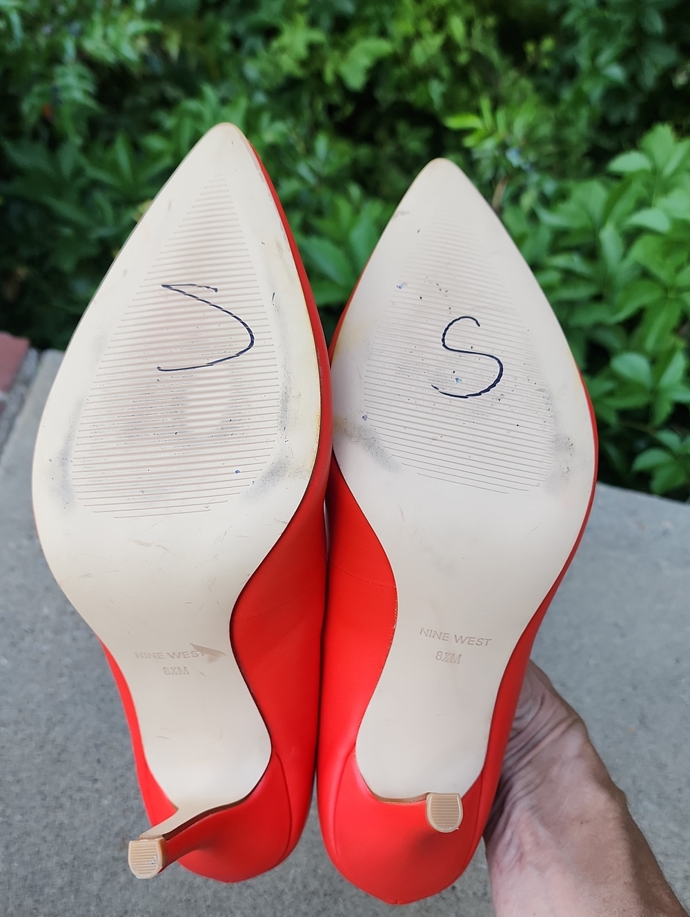 Nine West Red Pointed-Toe Stiletto Pumps - Picture 7 of 17